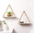 Wood Land Furniture NATURAL - DIY Tough Rope Hanging Shelf White. 