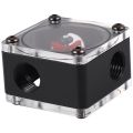 G1/4 Port 3 Impeller Pom Acrylic Water Flow Meter Current Meter Indicator Water Cooler for Computer Pc Water Cooling System. 
