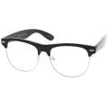 Half Frame Wayfarers Brow Retro Vintage Style spectacles Clear Lens Eyeglasses Men Women with Free Box. 