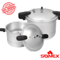 SONEX Elegant Steamer Pressure Cooker | 13Ltr - 15Ltr - 18Ltr | Aluminium | Heavy Weight Pressure Cooker | Best Pressure Cooker | Sonex Steamer. 