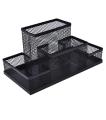 #2 Metal Pen Stand Mesh Style Stationary Holder Desk Organizer - Black. 