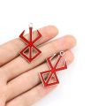 Hot Anime BERSERK Red Guts Logo Enamel Charms 10pcs DIY Viking Necklace Earrings Keychain Drip Oil Alloy Openwork Pendants. 