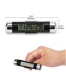 2 in 1 Blue/Backlight Car Digital LCD Temperature Thermometer Auto Clock Indoor Electronic. 