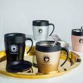 Coffee Mug with Spoon and Lid, Stainless Steel Insulated Coffee Mug Water Cup with Spoon and Lid for Office Travel Kitchen Gadgets Insulated Coffee Mug. 