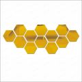 Acrylic Hexagon Mirror Wall Stickers, DIY Geometric 3D Wall Decals, Removable Hexagonal Mirrors for Home Living Room & Bedroom Decor, Personalized Modern Art Design. 
