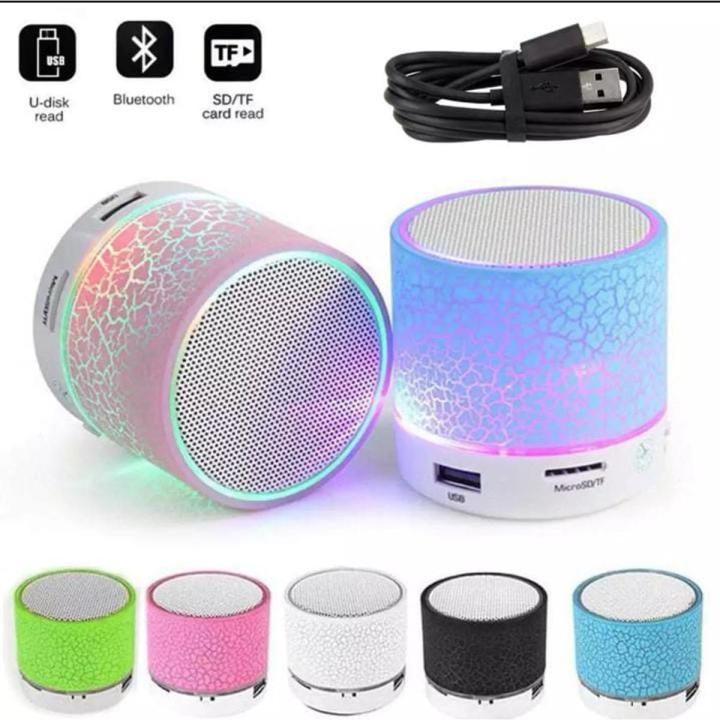 Mini Portable Bluetooth & Rechargeable Speaker with Light + SD Card ...