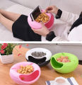 Double Layer Lazy Snack Bowl With Phone Holder. 