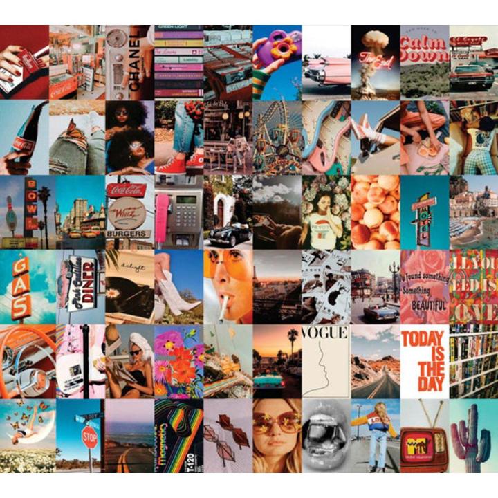 50 Piece Aesthetic Poster Wall Collage Kit 4x6 - Modern Room Decor Set