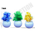 Plant Material: Plastic  Color: Multi  Washable  Size: 6 inches Height  Pack of 3  Small Pots  Artificial Flower  Pack of 3 Mini Plant Artificial Decoration Piece with pot Best for home & Office Decoration purpose. 