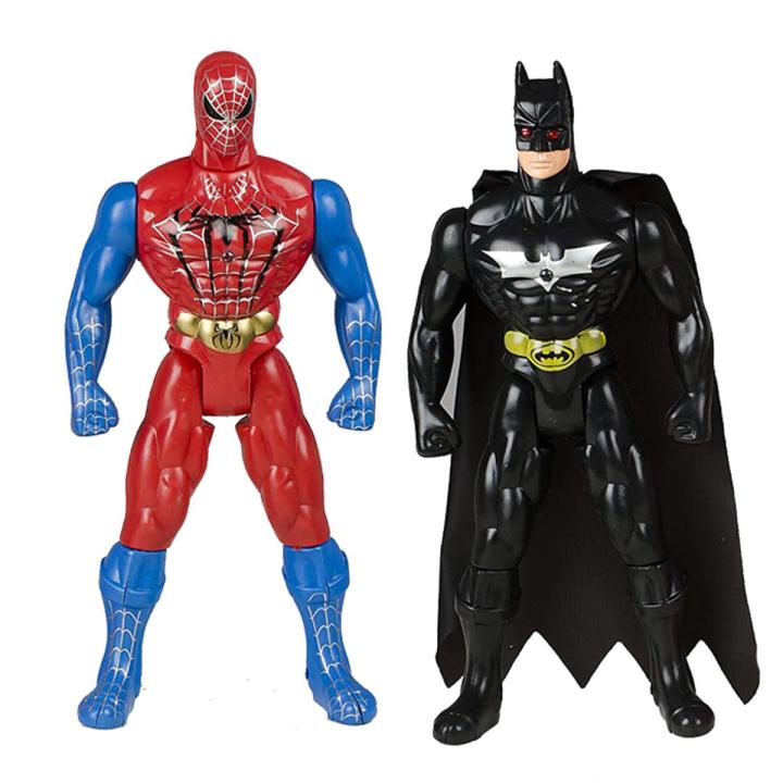 Pack Of 2 Spider-Man & Batman Figures Toy For Kids