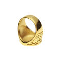 2022 Y&R Jewelry New Design High Quality Mens Ring Fashion Stainless Steel Ring 18K Gold Plated Free Fashionable Finger Ring 26g. 