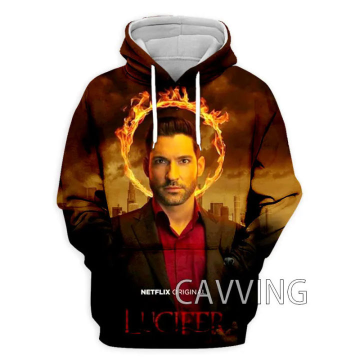 New Fashion Lucifer 3D Printed Clothes Streetwear Men Hoodies Sweatshirt Fashion Hooded Long Sleeve Pullover Tops J04