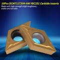10pc Diamond CNC Ca ide Tips Inserts Blade Cutter Lat Turning Tool + Blue Box. 