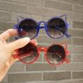 【hot】 Kids Sunglasses Summer Girl Boys Cute Cartoon Cat Ears Ultraviolet-Proof Round Convenience Glasses Eyewear Shades Goggles. 