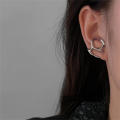 Y2K Irregular Earrings for Women Silver Color Hip-Hop Punk Fashion Geometric Earring Clip Girl 2023 Trendy Party Jewelry. 