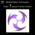 Anime Genshin Impact Tattoo Paste 7 Element s Eye Of Original Cosplay Waterproof Temporary Tattoos Sticker Halloween Gift. 
