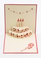 Birthday Cake Pop up card with Cutting Candles Looks 3D (WITH ENVELOP) / 3D kirigami birthday card ( FOR ADD NAME ON CARD  USE CHAT OPTION ). 