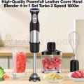 Hand Blender Set 5 in 1 | 2000w - High Quality 4 Stainless Steel Blades - Powerful Motor 2 Speed Blender - Egg Beater & Baby Food - Milk Frother - Immersion Blender With 600ml Beaker - Whisk - Juicer & Grinder - Meat Chopper -Food Processor Mixer. 