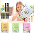 Sank Magic Practice Copybook – 4 Books with Magic Pen & 10 Ink Refills | Montessori Tracing & Handwriting Learning for Preschool Kids. 
