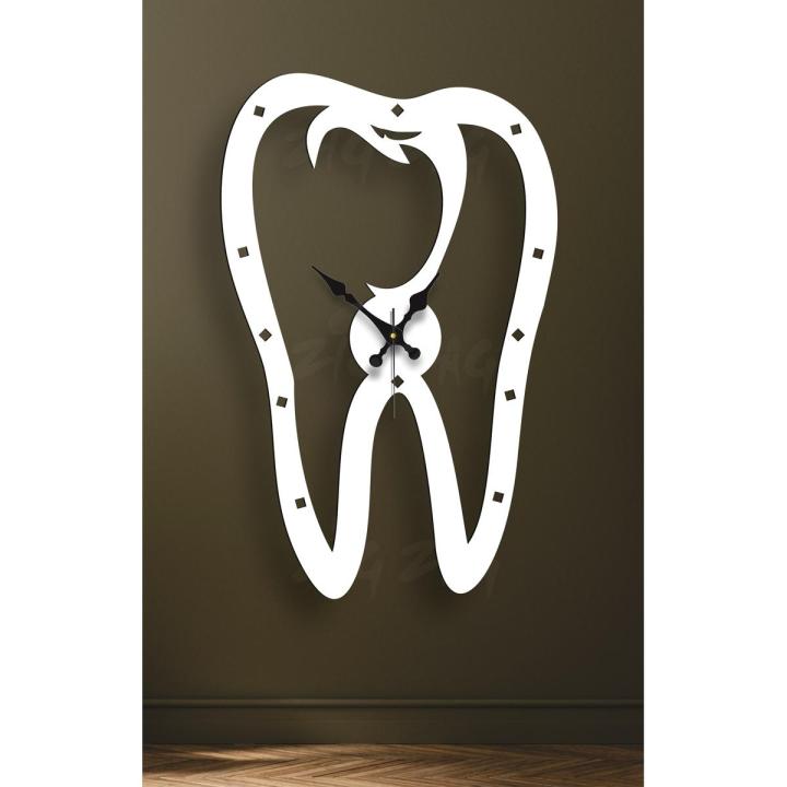 3D Teeth Shape Wall Clock For Dental Clinic