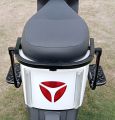 One Pair (2-Pieces) of Pillion Rider Footrest / Rear Passenger Ladies Foot Rest for Relaxed Seating / Pichlah Paidan ; METRO YADEA E8S Pro Electric Scooter / E-Bike, Black. 