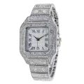 Luxury Hip Hop Iced Out Cz Diamond Crystal Mens Square Dial Digital Bands Quartz Watch for Men Gift. 