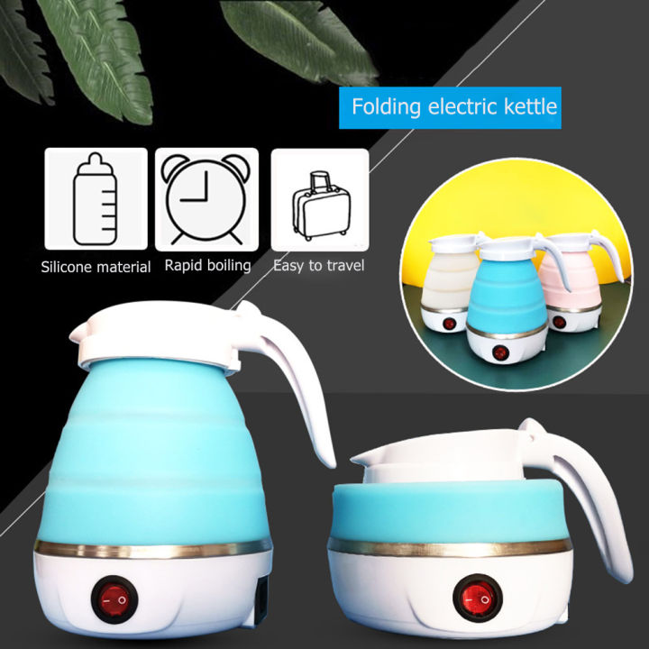 Foldable Silicone food Grade Travel Electric Kettle 5 min Fast Boiling Collapsible Teapot 600 ml