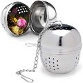 Stainless Steel Mesh Tea Ball Strainer Filter Infuser Chain Style. 