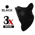 AKE - Motorcycle Half Face Mask Winter Wear Beard cold Protection Mask Black Red Blue Multi Color. 