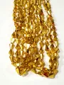 Golden Cut Drops Plastic Beads. 225 pcs/3 Strings Beads, For DIY Jewelry Making, Jewelry, Dress Accessories, Crafts, and Home Décor. 