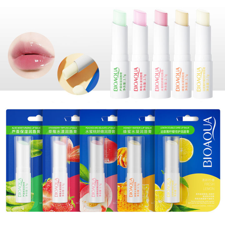 BIOAQUA & SADOER Lip Balm Strawberry Ripping Lip Balm Soft & Moisturizing Norshing Lip Balm 2.7g - BQY22057
