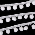 5 Yards Pom Pom Trim Ball 10 mm MINI Pearl Pompom Fringe Ribbon Sewing Lace Kintted Fabric Handmade DIY Craft Accessories. 
