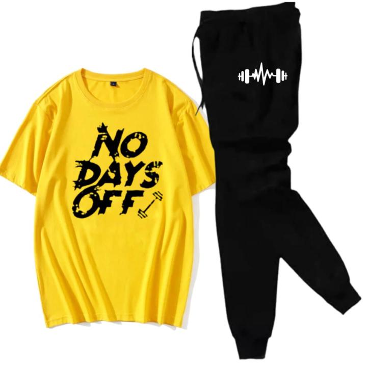 Red Summer Printed Tracksuit For Men Boys Soft Comfortable