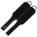 Sooperfit Gym Straps Weight Lifting straps for adjustable d-ring gym ankle pulley cable machine attachment neoprene ankle cuff - Black. 