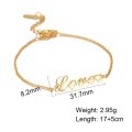 Skyrim Love Letter Heart Charm Bracelet Stainless Steel Gold Color Chain Bracelets Bangle Pulseira Jewelry Gifts for Women Femme. 