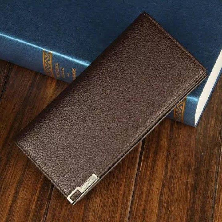 Genuine%20Leather%20Minimalist%20Men's%20Purse%20Long%20Wallet%20For%20Men%20Bi%20Fold%20Simple%20Wallet%20Clasp%20Card%20Holder%20Wallet%20-%20Image%203