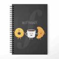 Best Friends design Printed Notebooks Customized Spiral Note books - University Notebooks. 