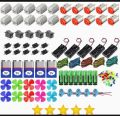 STEM Electric Science Project Kit for Kids – 50+ Components DIY Electronic Set with DC Motors, LEDs, Batteries, Switches & Wires for School Projects. 