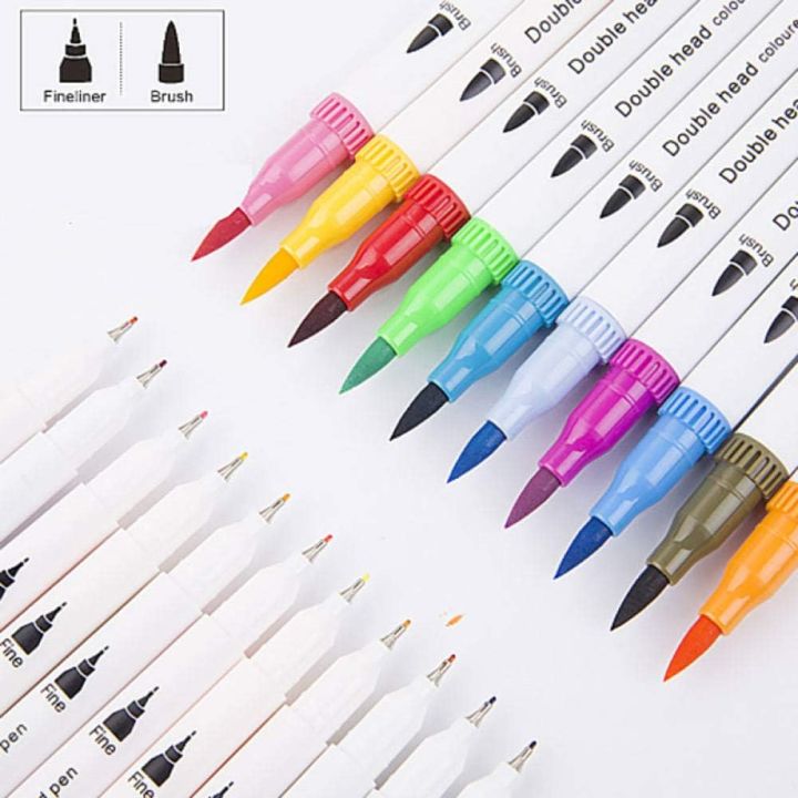 Dual%20Tip%20Watercolor%20Pen%20Color%20Art%20Marker%20Brush%20Tip%20&%20Fine%20Tip%20-%20Image%204