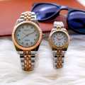 2Pcs/Set Couple Watches For Lovers / Couple Luxury Fashion Stainless Steel Analog Wrist Watch. 