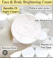 Best Brightening Night Cream - Natural, Chemical-Free, Clear & White Skin Care. 