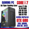 Gaming PC with 4 RGB Fans, H81 Motherboard, Core i7 4th, 16GB RAM, 128GB SSD, 500GB HDD, 2GB GAMING GRAPHIC CARD. 