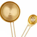 Gold Measuring Cups Measuring Spoons Set Stainless Steel 8 PIECE Dry and Liquid Ingredients Cooking Utensils. 