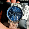 Hugo Boss Men’s Quartz Stainless Steel Blue Dial 44mm Watch 1513498. 