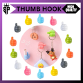 SP Dealz Silicone Thumb Wall Hooks, Creative Multi-Function Self-Adhesive Thumb Cable Organizer Clips, Key Hook Wall Hangers, Multi-Function Wall Storage Hooks for Bedroom Car Charging Data Cable. 