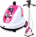 Professional Hanging Garment Steamer Standing Iron Electric Steam Iron Quickly Remove Wrinkles 1700W Vertical Garment Steamer Adjustable Height Steamer Hanger for Steam Ironing Clothes Rack Home Garment Steamer Pink. 