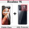 Realme 9i Polish Glass Screen Protector + Back Jelly Protector Poly Transparent Edge To Edge Sides Coverage For Realme 9i. 