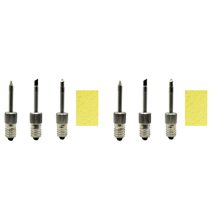 6Pcs Messing Löten Tipps USB Eisen Kopf Schweißen für E10 Interface