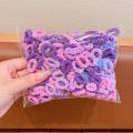 100-Pack Hair Ties Soft Elastic Colorful Ponytail Holders Non-Slip Fabric Hair Scrunchies for Girls Daily Wear Hairstyling Kids School Accessories. 