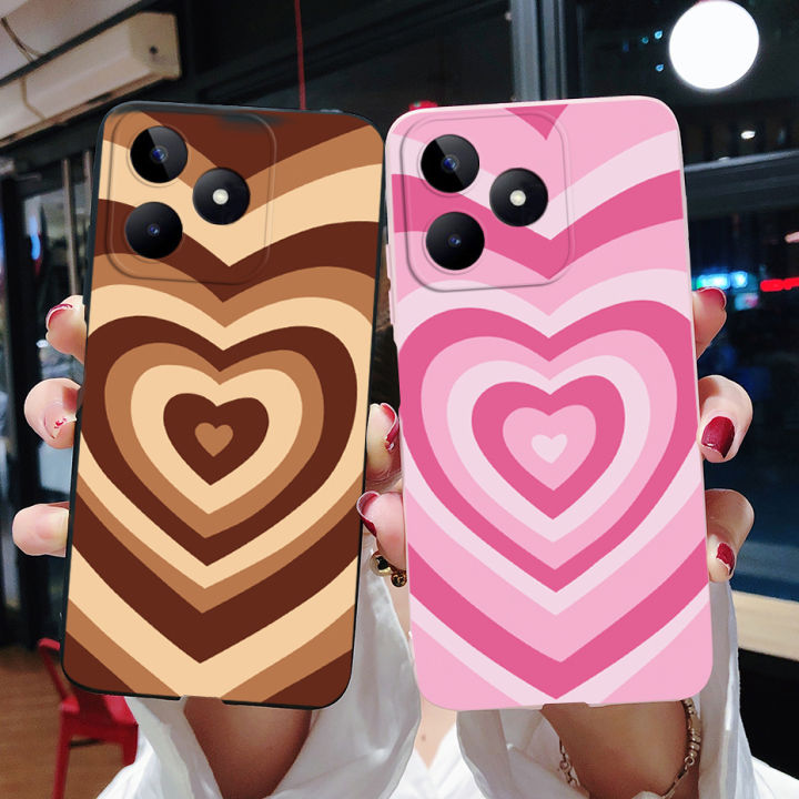 For Funda Realme Note 50 Case RMX3834 Cute Love Heart Silicone Soft Phone Case For Realme Note 50 Back Cover Note50 6.74 Coque